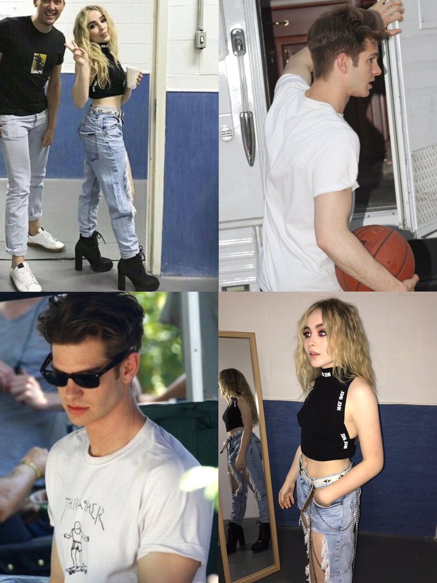 brinafieldsafe's tweet photo. sabrina carpenter and andrew garfield being pretty as fuck. https://t.co/bdbTPONBB7