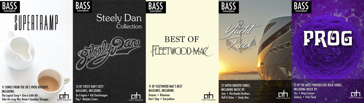 Classic Rock Bass Books for Fleetwood Mac, Steely Dan, Supertramp, Pink Floyd, Eagles and more. Check them out here! ow.ly/Oisr50HNmwn