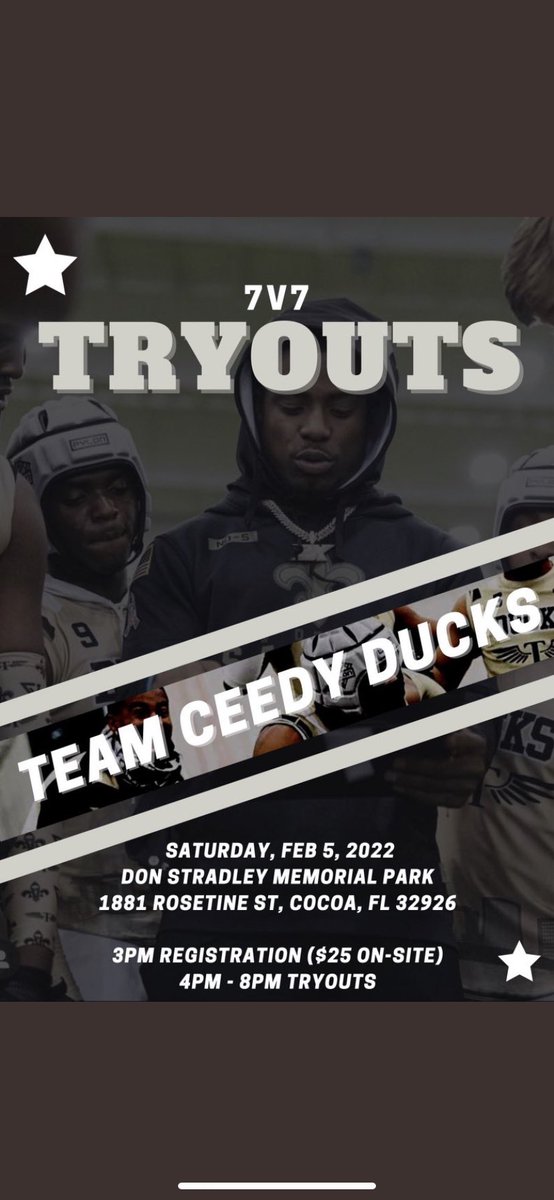 Tryouts are today!!! Registration starts at 3pm tryouts will be from 4-8pm under the lights‼️😎 #TCD22