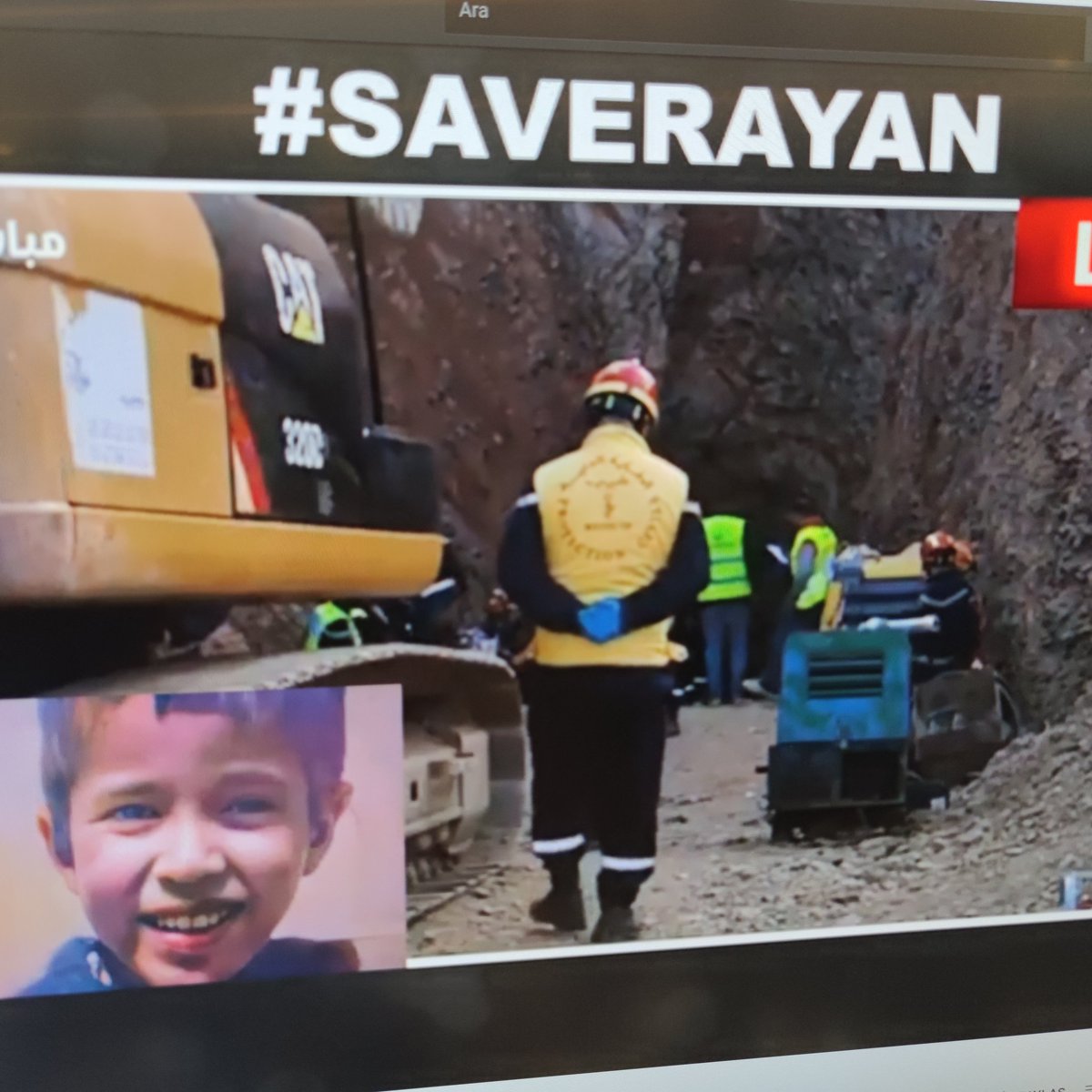 They have reached Rayan and Medical Team is giving First Aid, İnşallah very soon they will take him out Lets Pray for Rayan #Rayan #PrayforRayan #SaveRayan Rayan
