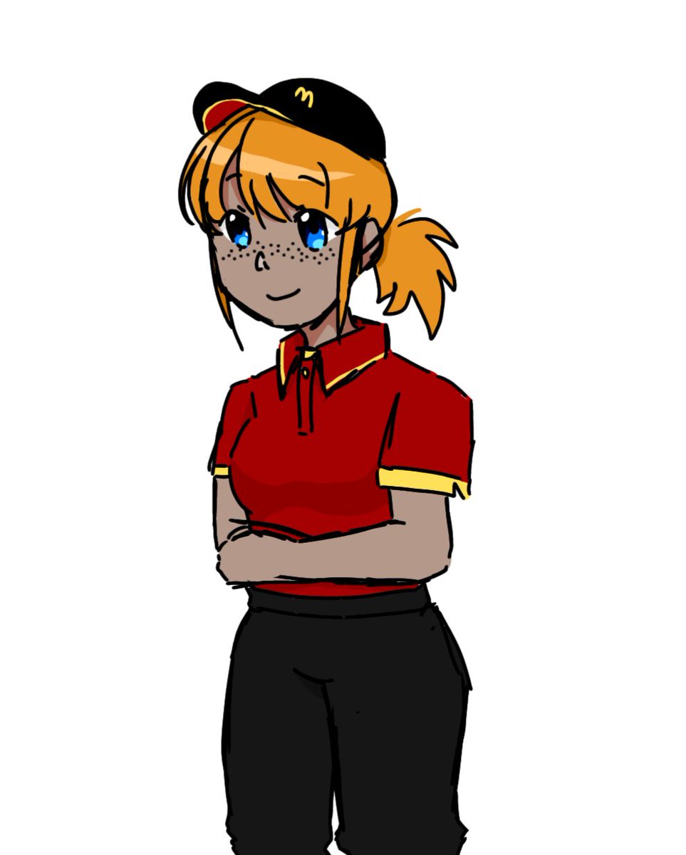 HatulKadush's tweet photo. McDonald's employee - anatomy practice https://t.co/eZ33IM9Uo6