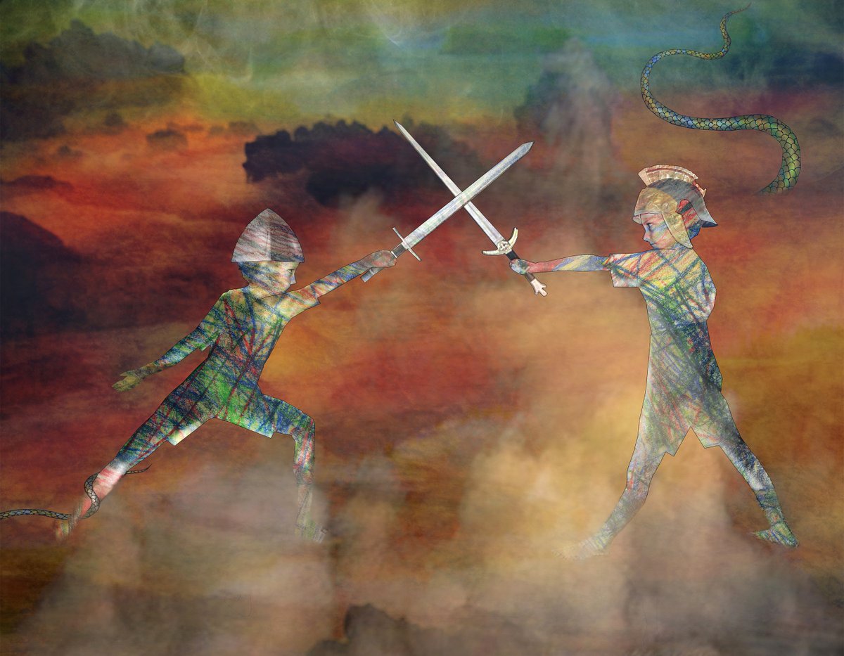 Dual Duel. #NFT #NFTs #NFTCommunity #NFTCollection #NFTArt #NFTartists  #OpenSeaNFT #dropnft #FemaleNFTs #digitalartists  #digitalpainting #WomanInNft #WomanNFT #WomensArt #Moms