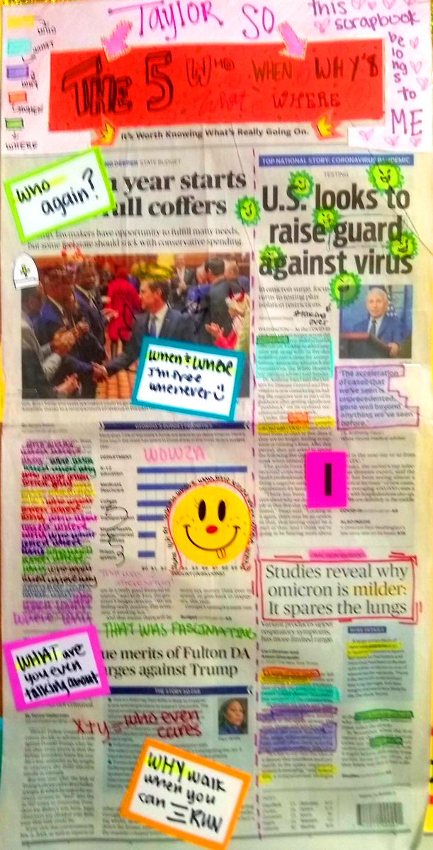 JStenger7's tweet photo. Who? (My students.) What? (Do excellent work.) Where? (NAHS.) When? (All the time.) Why? (I dunno โฆ maybe to win bulletin board competitions!) Here are โฆ The 5 (Journalistic) Ws Winners. These Cubs like to show out! @drluster777 #apslit https://t.co/TXYZ3JipgM