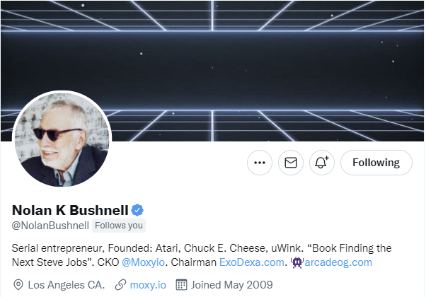 atari's tweet photo. Happy birthday to @NolanBushnell ... you don't get more Atari OG than this legend https://t.co/xTovOWogYE