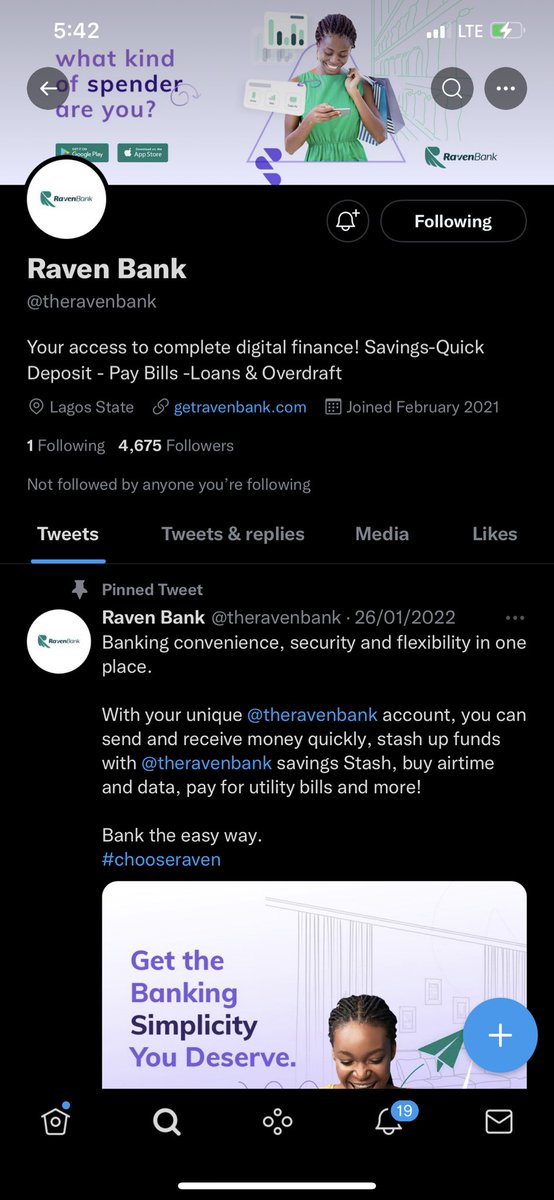 DaddyAvie's tweet photo. @maziibe_ @theravenbank Proudly following https://t.co/gIzXvljvFK