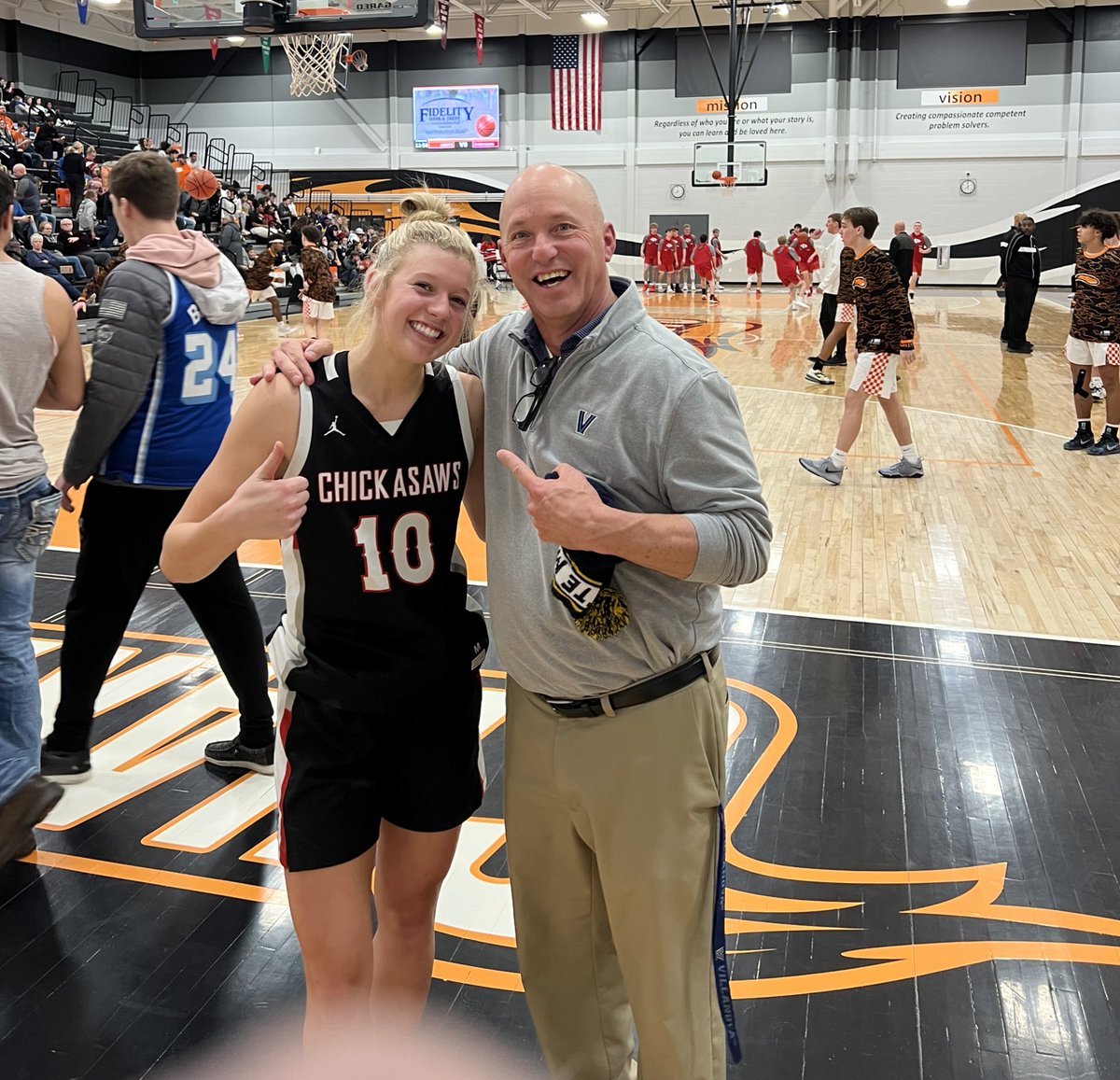 joel_rochford's tweet image. Congrats to @rochford_carlee for breaking NHHS single season scoring record last night!!   Special thanks to Larry Wolfe for taking your picture with her.  We will truly miss seeing you at all the  @CharlesCityActv Best of luck in retirement!