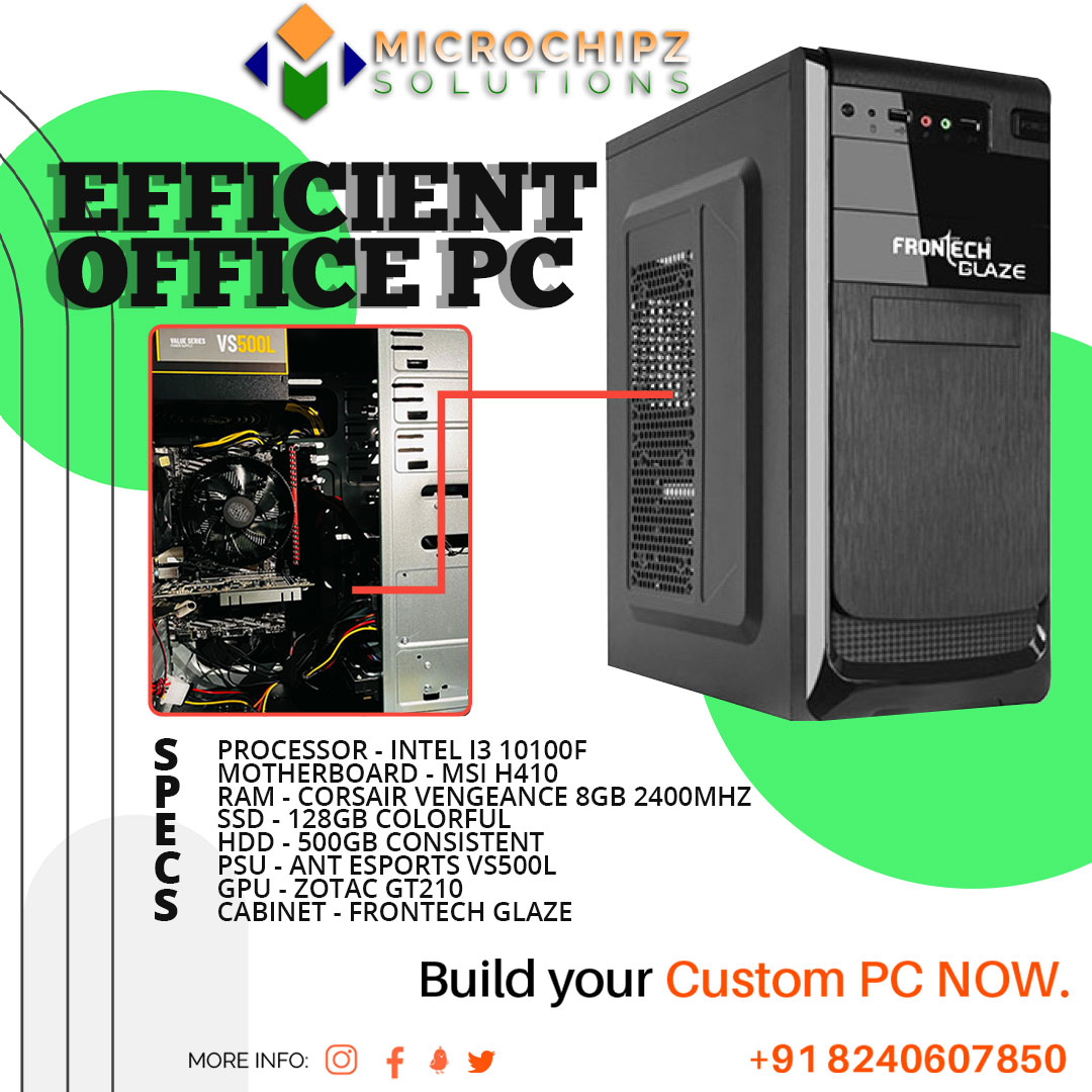 MicrochipzSol1's tweet image. Today's build - Office PC
#Intel #intelpc #officepc #pcbuild
