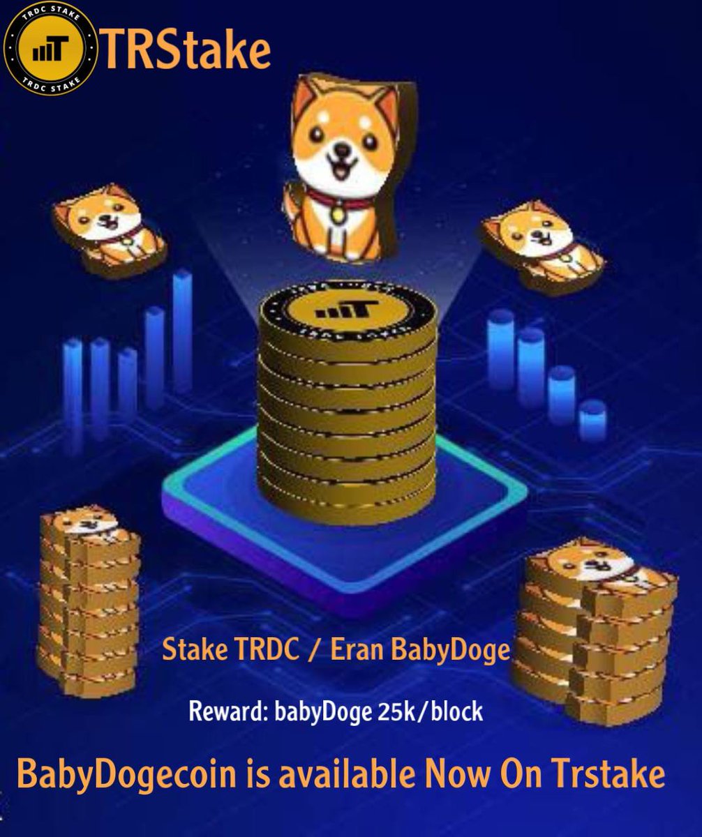 TradersCoinTRDC's tweet photo. 📢📢📢 Hey @babydoge &amp; @TradersCoinTRDC communities !

🔥We come back again🔥 
 Stake $Trdc and earn #BabyDogeCoin 
25000/block
https://t.co/QXKHanqOcm
It's decentralized and safe 🤝

#BabyDoge #BabyDogeCoin #BabyDogeArmy  #trstake #Binance https://t.co/Mhc7QQfy4A