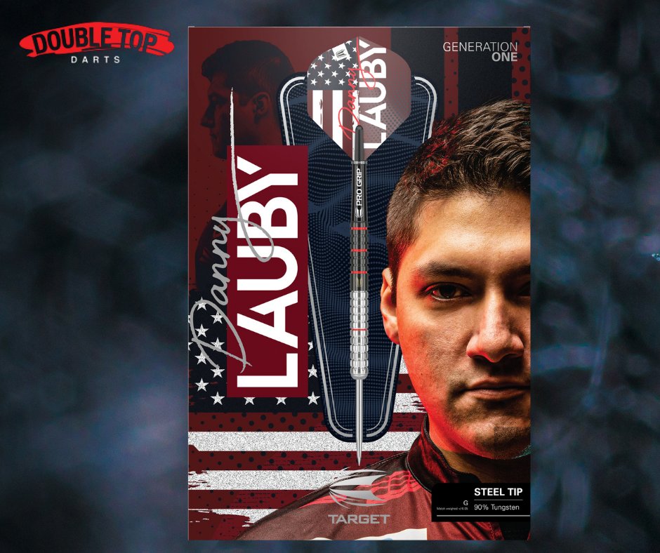 DoubleTopDart's tweet photo. #USADarts Danny @LaubyJr Generation 1. A sleek tailored straight barrel design. Get them from @DoubleTopDart
 https://t.co/Ezp1hPjkWZ. Likely to be less than in the US! #dartsofmerica #softtipdarts  #lovethedarts #TargetDarts #Darts #StepBeyond #Christmasgifts #Dartsgame https://t.co/EyS2bUfn8m