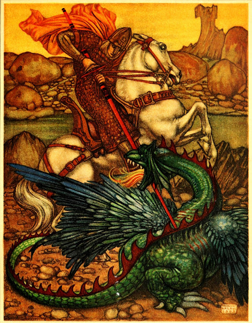 "Since it is so likely that [children] will meet cruel enemies, let them at least have heard of brave knights and heroic courage. Otherwise you are making their destiny not brighter but darker.” 
--C.S. Lewis
(Art by Maurice Lalau)
#fairytaletuesday