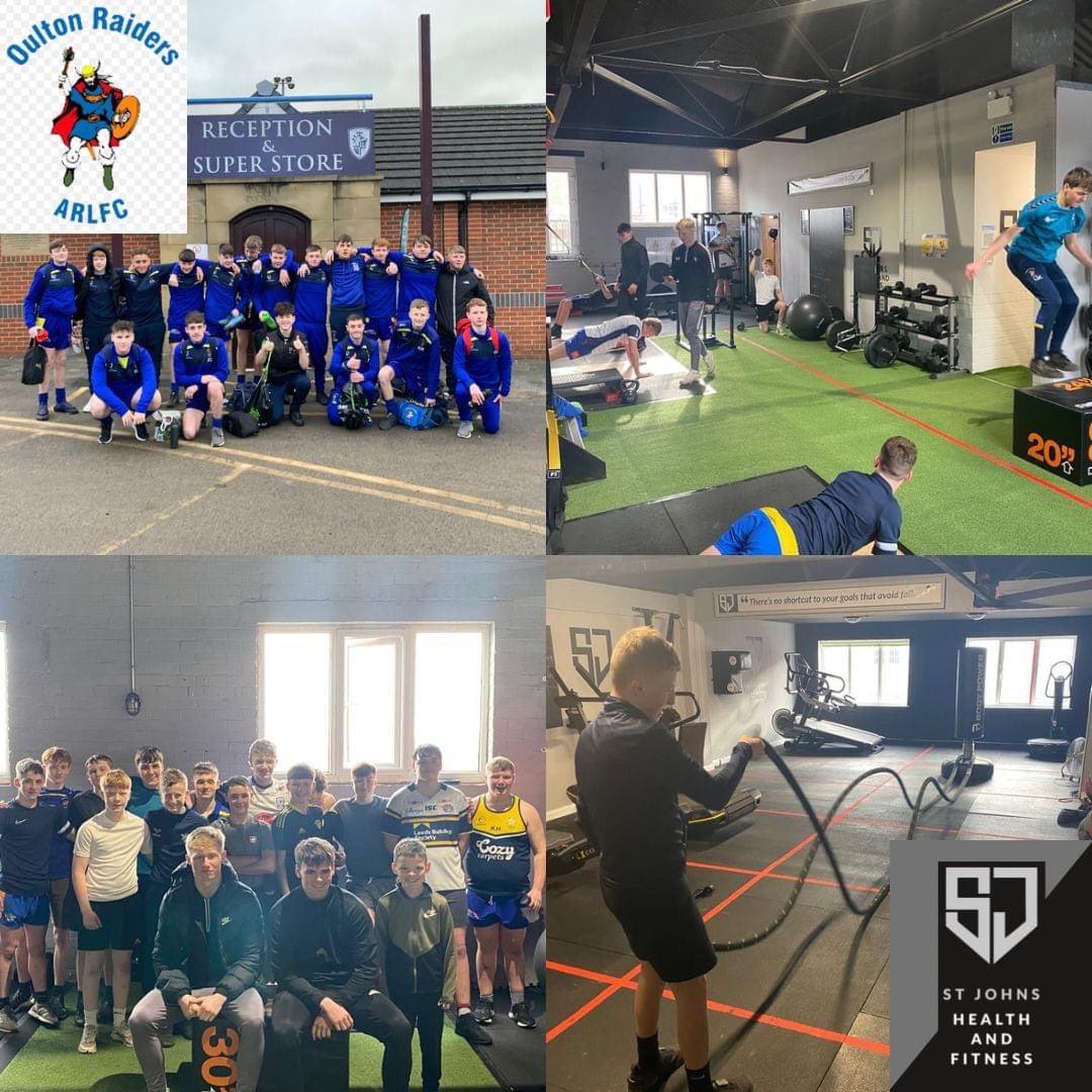 OultonRaiders22's tweet photo. Great Saturday morning training session down at @StJohns_Fitness for the lads some sore legs and arms in the morning 🤣 #PreSeason #rugbyleague #rlfamily #raiderforlife https://t.co/zZUlJH4Php