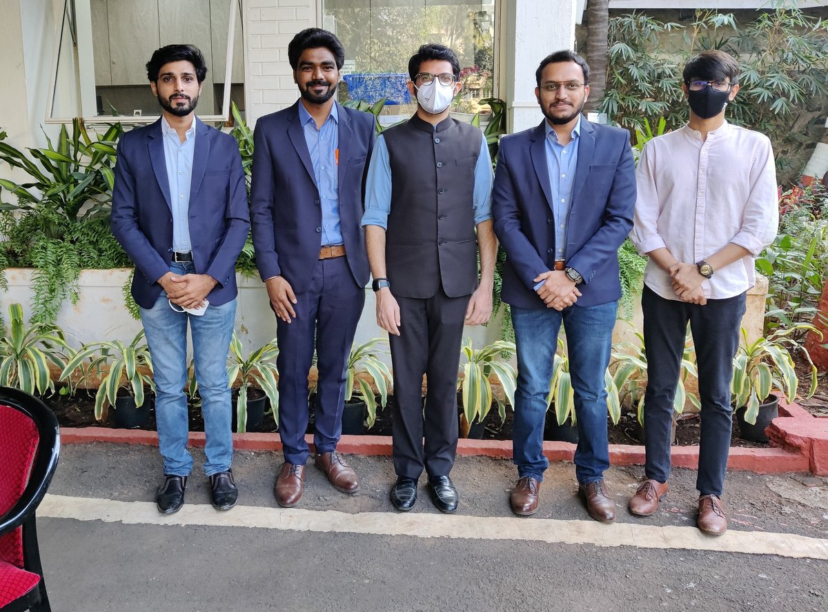 revampmoto's tweet photo. What a humble leader @AUThackeray !

Today our founders had the privilege to be invited to his residence. Really indebted for his hospitality.

Thank you so much for your support and guidance.

@CMOMaharashtra
@TanmayTakle 
@ShivSena https://t.co/cUYt8V5bfV