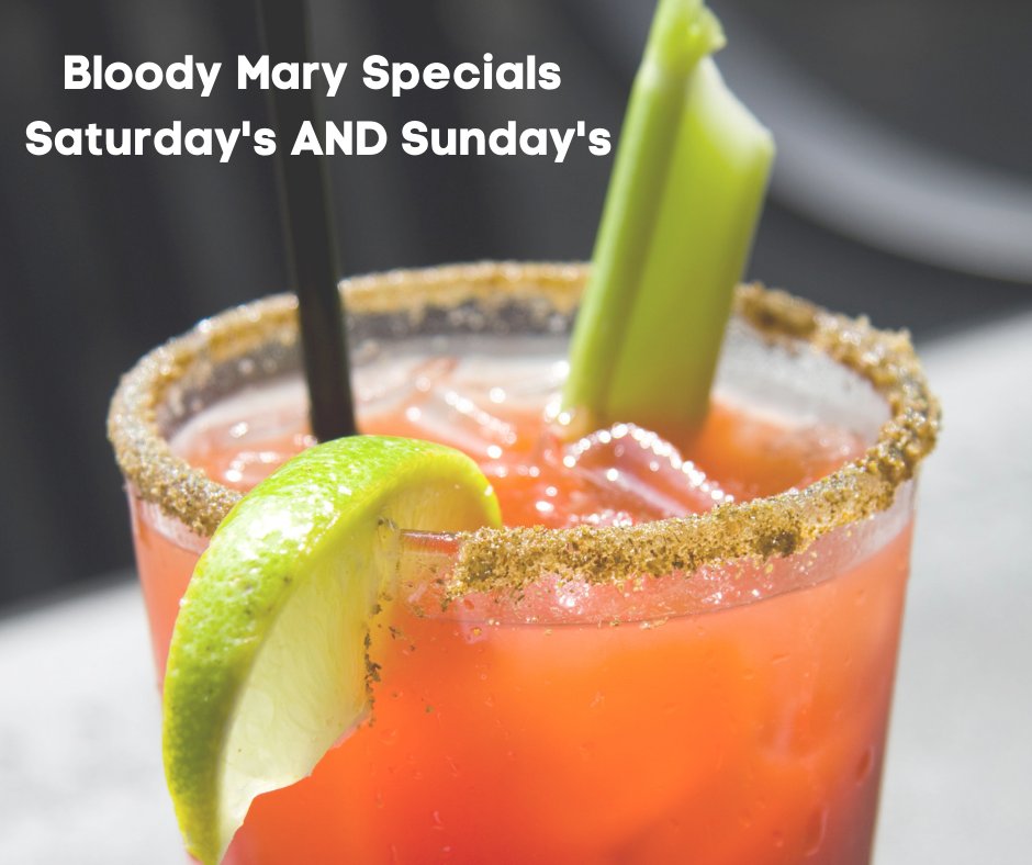Don’t worry, we’ve got you covered all weekend long! Not a Bloody fan? Specials apply to our clamdiggers, caesars, mimosas and screwdrivers, too!