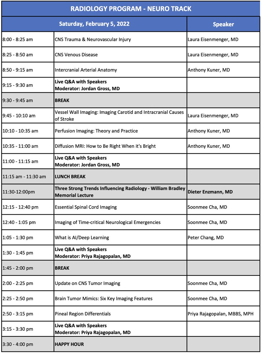 LARadiological's tweet photo. #LARS2022 check out our #Radiology Program Neuro Track - View the full program schedule here: https://t.co/UiASndtoxo https://t.co/bf81JTZOGQ