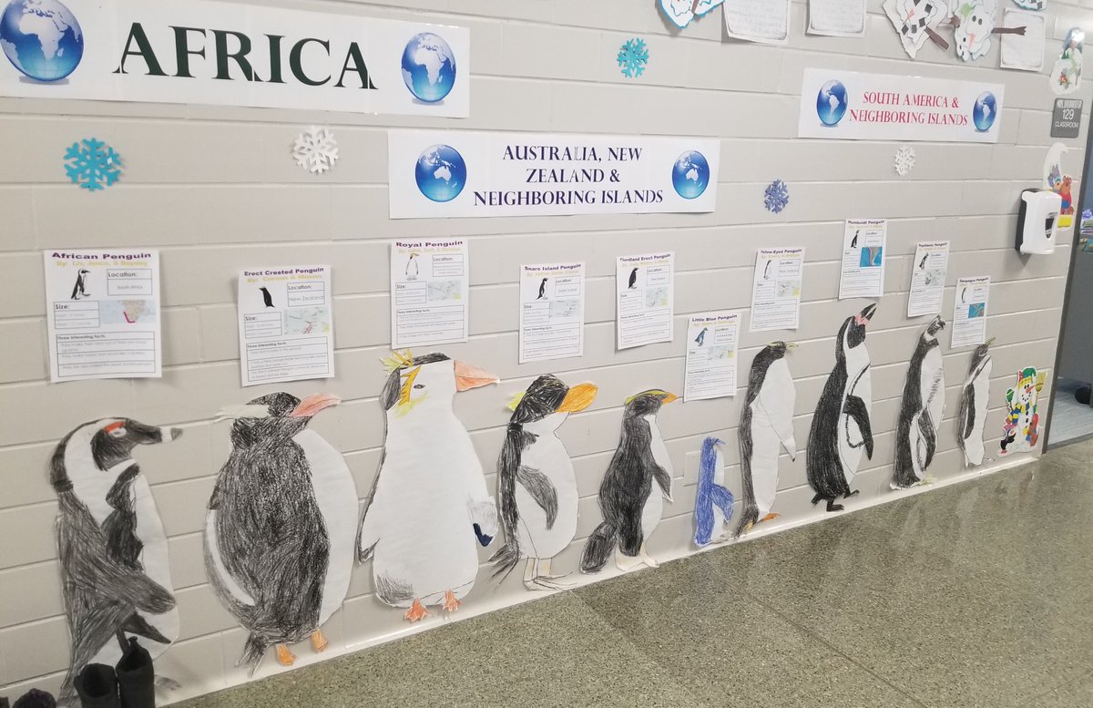 Our 2nd grade penguin rookery #goodhueschool