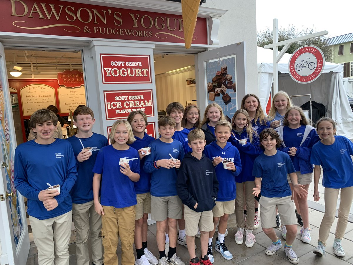 🎉 Check out Seaside School’s Round One finalists in the Amazing Shake competition! 

The Seaside School Foundation, Inc. treated the Top 20 participants to an ice cream treat at Dawson’s Yogurt and Fudgeworks, and boy did it hit the spot! Now on to Round Two…