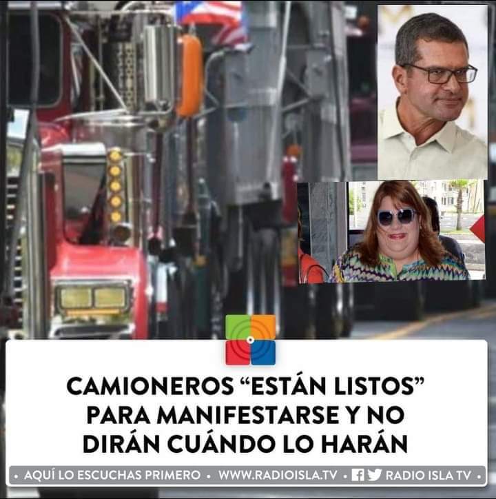 PONCENOTICIAS's tweet photo. ✊🇵🇷 Camioneros listos para manifestarse en contra de los abusos de la administración #Pierluisi y Io harán de sorpresa❗ https://t.co/CBiZ5WOAy2