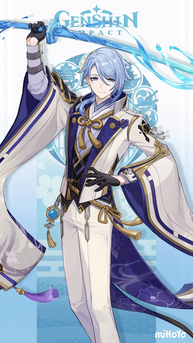 _ri035's tweet image. im sorry but.. why do he look as if he just came back from fontaine with a little topping of inazuma and liyue? 💀 #KamisatoAyato #GenshinImpact