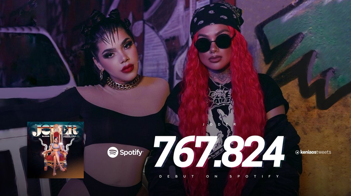 KeniaOsTweets's tweet photo. “Joder” debutó con 767,824 streams en Spotify. Se convierte en el mejor debut de @KeniaOS en la plataforma, superando a “La Noche” (con 338k). https://t.co/TaOS8wJzaZ
