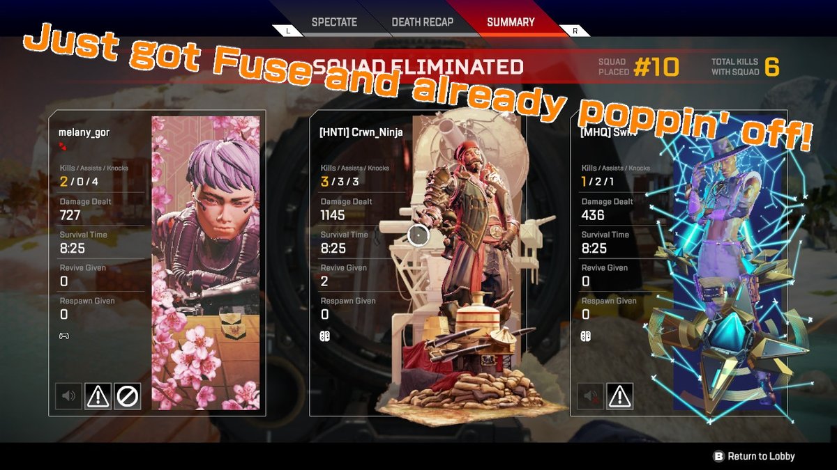 Nyeruto1's tweet photo. Just got Fuse! #ApexLegends #NintendoSwitch https://t.co/RFmbb25Mv1