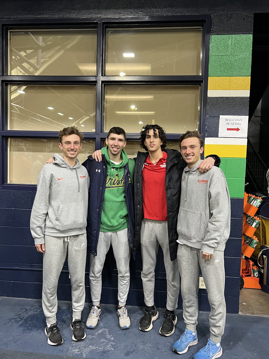 Some Sandburg legends at Notre Dame this weekend. Giblins, Tineh, Jacobs. Ben and Will Giblin with some nice PRs in the 3k.