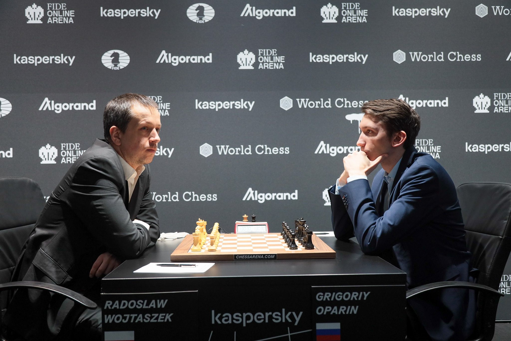 International Chess Federation on X: Richard Rapport and Grigoriy Oparin  draw their game, leaving the situation in Pool B unchanged: Vladimir  Fedoseev and Radoslaw Wojtaszek lead, half a point ahead of Rapport. #