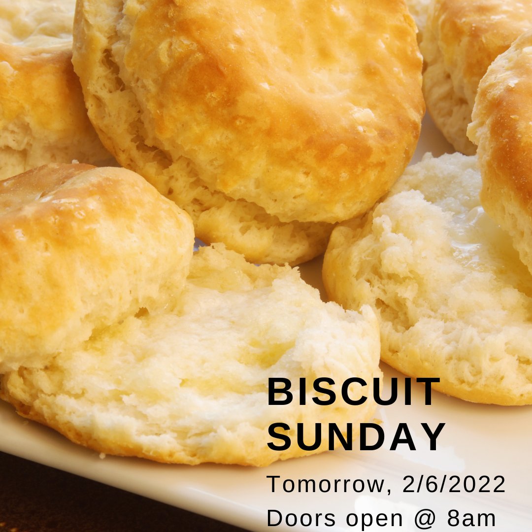 chilhoweehills's tweet photo. Tomorrow is Biscuit Sunday and we couldn't be happier! There's not much better than a warm breakfast to get us ready for Bible Fellowship. Join us starting at 8. We can't wait to see you! https://t.co/0DcIIgd157