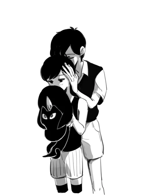 ネコチャン吸いのオモとサニ
#omorifanart 