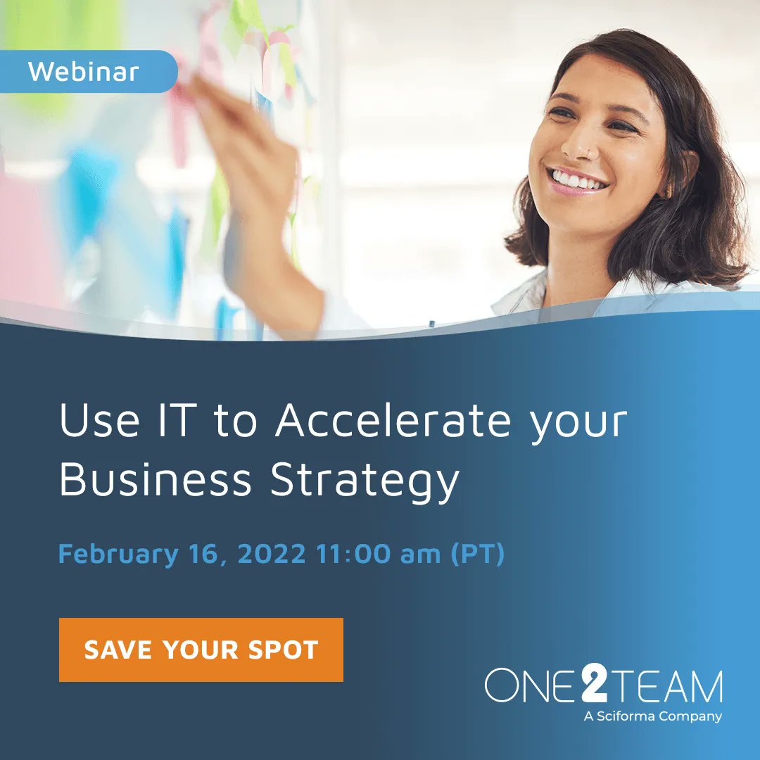 o2tus's tweet photo. 🚀 [Webinar] Use your #IT to Accelerate your Business #Strategy
📅 Join us on February 16, at 11h00 am (PT)
👉 Register for free >> https://t.co/u5ooaQptDC
#Webinar #Growth https://t.co/GJy6kSEnFo