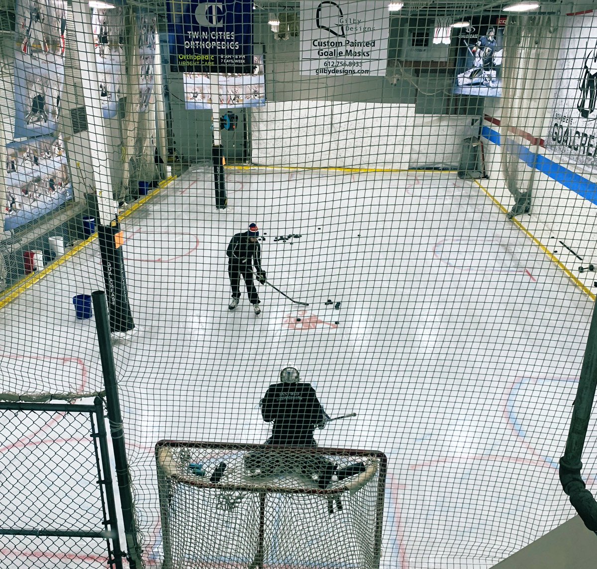 A little Saturday morning work before heading back to Willmar for his brother’s tourney.