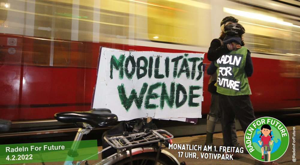 RadelnForFuture's tweet photo. Gestern haben wir wieder für etwas Verkehrsberuhigung gesorgt. In Döbling beim Gürtel und am Ring vor dem Burgtheater. Vielen Dank an alle, die dabei waren und die @LPDWien für die Absicherung sowie die Koordination mit den @wienerlinien, damit die Öffis normal verkehren konnten. https://t.co/Es9eEAKs47