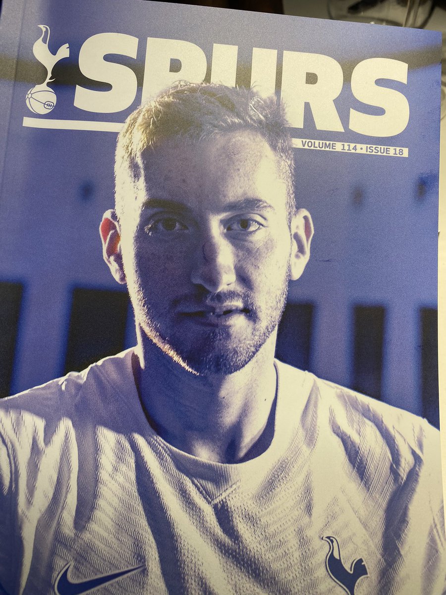 MellyChaps's tweet photo. Just got to the Lane and our grandad is in the programme! @SpursOfficial #jimmybanks #TOTBRI https://t.co/jaB43n21JJ