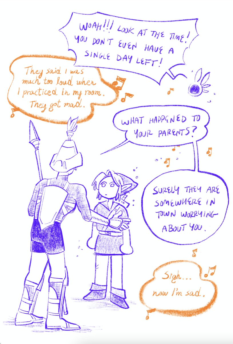 I put my Majora's Mask fancomic up for download yesterday but have now moved it to itch. io lmao... here it is! its sad and weird just like the game. It's pay-what-you-want but I'd really appreciate any tips, money's kind of tight this month! https://t.co/9RCferd2Pw