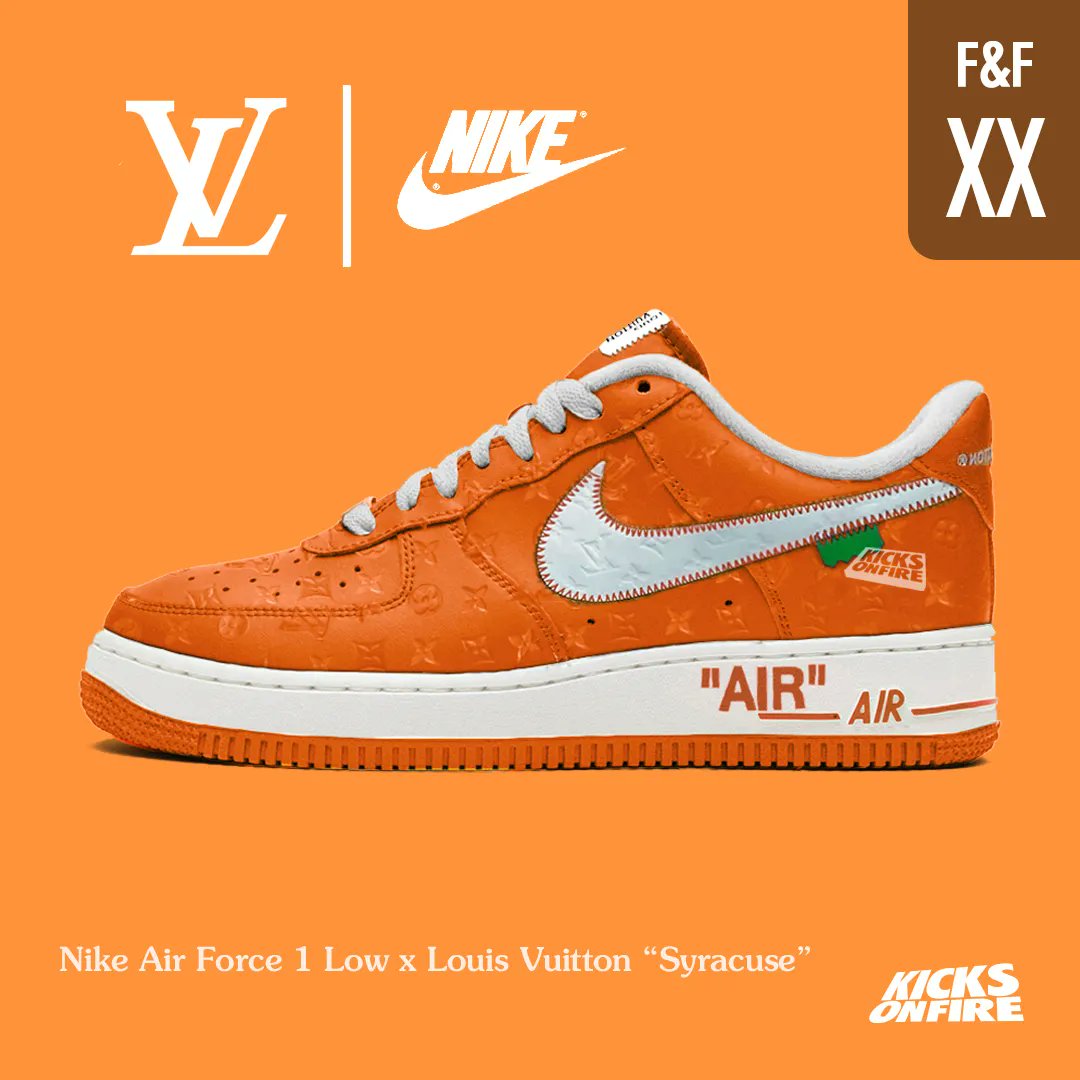 Air Force 1 Low, LV print, White, Orange