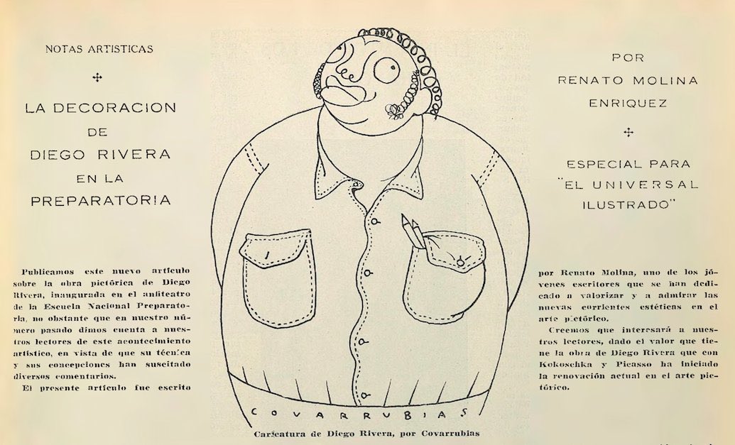 Diego Rivera caricatures by Miguel Covarrubias 