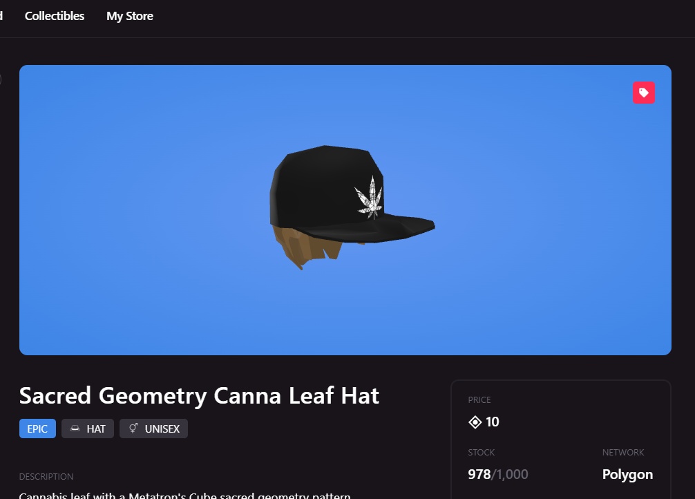 EddieNigmaDCL's tweet photo. 🎁#Decentraland #Wearable #NFTGiveaway 🎁 
 
👀 The new Sacred Geometry Leaf hat just went on the market. Here's your chance to get one before you start seeing them everywhere👀

🏆2 winners 

👀Follow @OldCyrus84 &amp; @themoforiddla 
❤️♻️ &amp; Tag Friends

#NFTCommunity #NFT #ETH https://t.co/QpnxNdnGqP