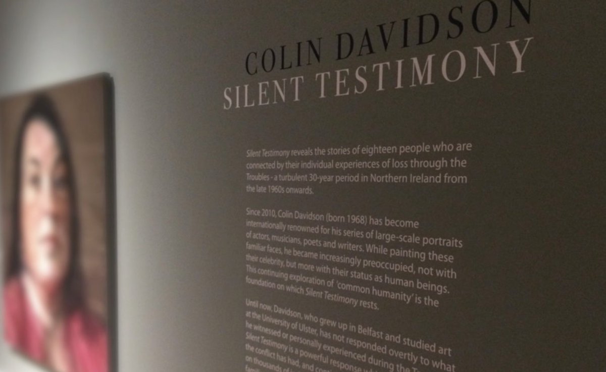 colin_davidson's tweet photo. ‘Silent Testimony’ finishes tomorrow at 5pm at the Ulster Museum. Thank you @Kim_Mawhinney &amp; @UlsterMuseum for believing in the project from the start. Thank you @WAVETrauma for your unstinting support of victims &amp; survivors. And thank you to my 18 sitters. It was always for you. https://t.co/Lzz7G3YjsA