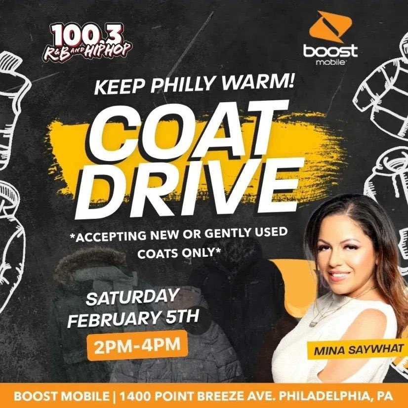 invinzcible™ (@vtruongcao) on Twitter photo #Philly pull up at <a href="/boostmobile/">Boost Mobile</a> 1400 Point Breeze Ave TODAY from 2-4pm!! Come thru and hang with <a href="/minasaywhat/">MINA SAYWHAT</a> as we Keep Philly Warm!! #CoatDrive #PhillyEvents <a href="/rnbphilly/">NAER ProtocoI</a> #Philly pull up at <a href="/boostmobile/">Boost Mobile</a> 1400 Point Breeze Ave TODAY from 2-4pm!! Come thru and hang with <a href="/minasaywhat/">MINA SAYWHAT</a> as we Keep Philly Warm!! #CoatDrive #PhillyEvents <a href="/rnbphilly/">NAER ProtocoI</a>