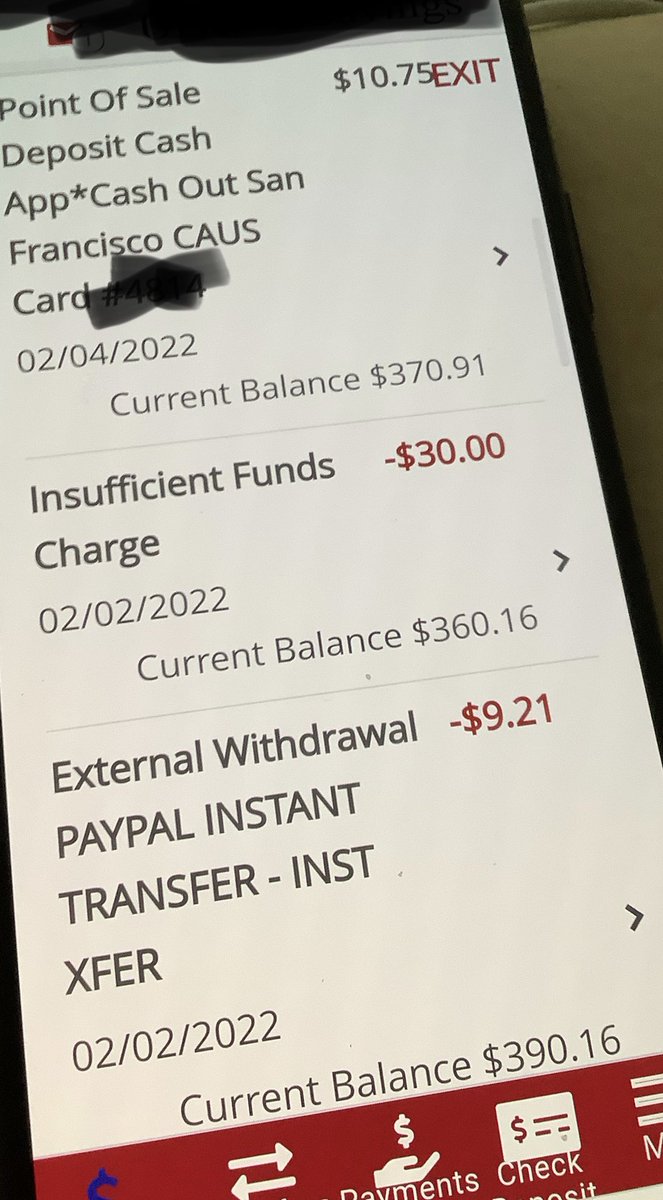 SaoirseKenney's tweet image. #OverdraftFees #PoorTax #PredaroryBanks #Cheating I didn’t hear from the bank yesterday, I called them and got VM. Meanwhile, can someone make this make sense? How do I get charged a $30 overdraft, again, when my balance is positive? I’m so f’ing discouraged.