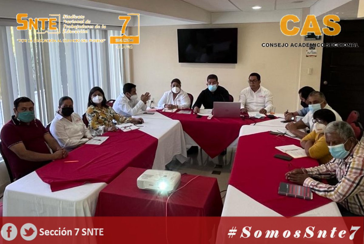 7Snte's tweet photo. Equipo Institucional de la #Sección7SNTE sostiene reunión con Consejo Académico Seccional para  participar en asamblea análisis del Plan y los Programas de Estudio para el diseño de los libros de texto gratuitos de educación básica #PorUnVotoPersonalEIntransferible #SomoSnte7 https://t.co/vIbZmDDlt8