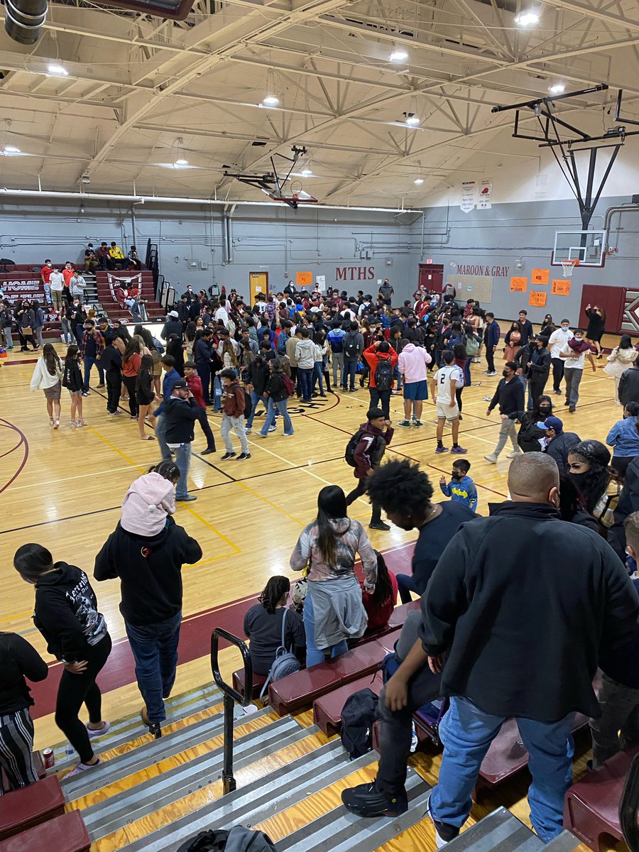 MetroTechBball's tweet photo. Unreal energy last night for Hoopcoming. Standing room only! We overcame an early deficit and won 67-64 in OT against Maryvale. Got 17 points from senior Ralphy Canevett and Marcel Calvin put up 22. https://t.co/G7FBceROzM
