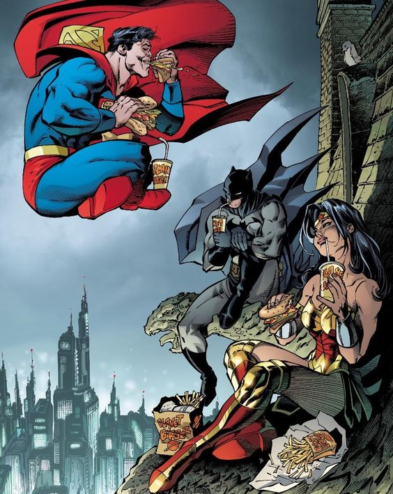 prissguerrero1's tweet photo. Super-herois comendo porcaria. https://t.co/1gmcmlcj13