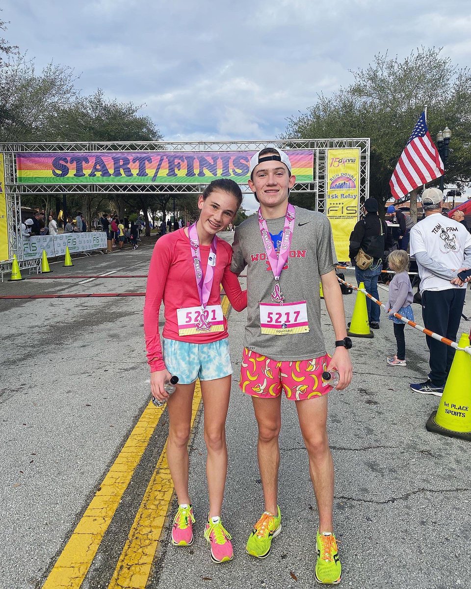 WolfsonXC's tweet photo. Congratulations to our Wolfson runners at the Donna 5K!! 
Andrew - 1st Place, overall winner
Addison - 1st Place AG, 4th female

Way to go PACK! Let’s keep running!

#wolfsoneunning #wolfsonxc #wolfpack #gopack #keeprunning #donna5k #262withdonna https://t.co/Cs15Ux8lwo