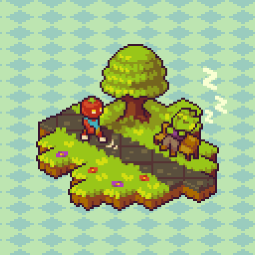 Tried out doing isometric art, and it's actually quite fun! No wonder this stuff's popular.

#pixelart #ドット絵