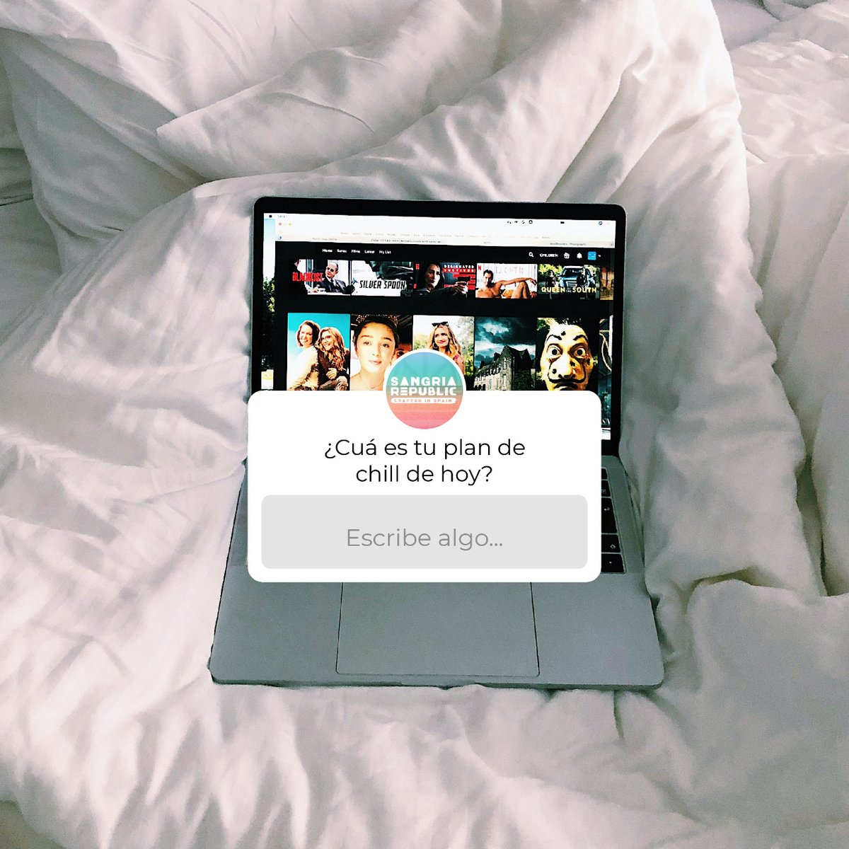 Esta noche nos apetece un buen plan de chill, ¿qué tal peli, mascarilla, sushi y Sangría Republic? 🥰 Podríamos ser la prota de Emily en París tranquilamente… ¿Os cunde el plan? 😏

#chill #peli #sangriarepublic