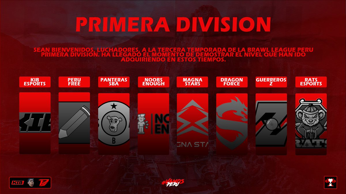 #BLPD1 • Temporada 3

¡Ha llegado el momento...!

🔺Le damos la bienvenida a los 8 equipos que estarán luchando a lo largo de esta temporada por obtener el título de campeón.

¡Bienvenidos a la arena, luchadores!

Es hora de darlo todo...

#VamosPeru ❤️🇵🇪
