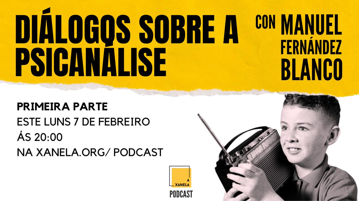 👉🏼 Retomamos o noso programa de #Podcast cunha entrevista a Manuel Fernández Blanco 🧠 , psicólogo clínico e psicanalista, cunha longa carreira en organismos como a Escola Lacaniana <a href="/elp_prensa/">Escuela Lacaniana de Psicoanálisis</a>, o Consello Europeo de Psicanálise e o Bureau da Asociación Mundial de Psicanálise🎙️👂🏼