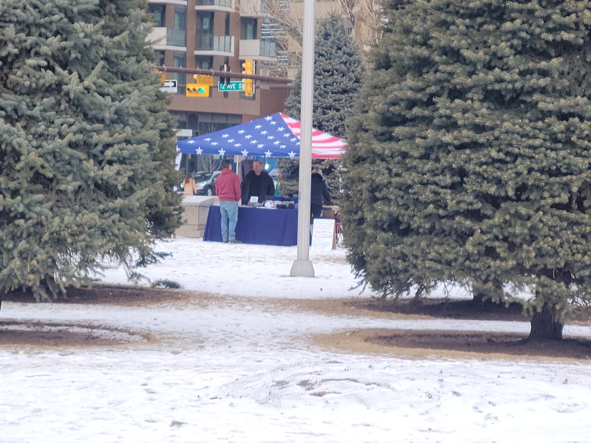 This is in Calgary at the park next to the Sheldon Chumir Hospital.
They're the first to set up.
Selling hoodies that say "Pureblood"
That these people are not immediately evicted from the "protest" says everything

#TruckersGoHome
#FluTruxKlan
#Alberta 
#YYC
<a href="/cityofcalgary/">City of Calgary</a>