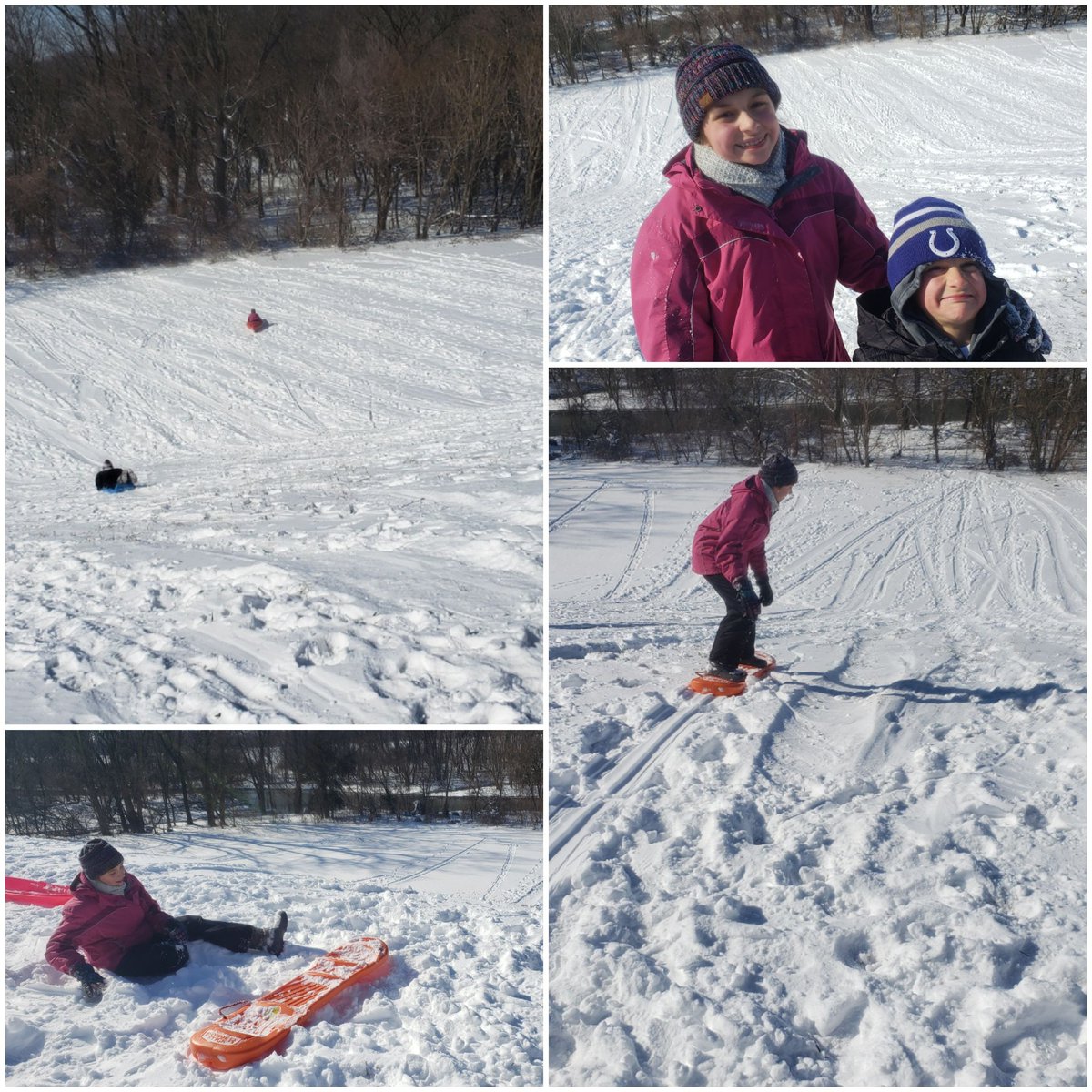 Sledding...more like a hill workout.  Getting lots of steps in though!  @WayneTwpSuper #wwg22