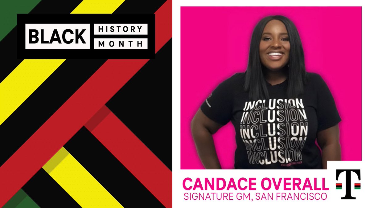 Meet <a href="/CandaceOverall/">Candace</a>, the new General Manager of our <a href="/TMobile/">T-Mobile</a> San Francisco Signature store! Candace says, “#BlackHistoryMonth is important to me because there was a time when Black history was ignored. It's a reminder of the strength, discipline, and resilience of my ancestors.”